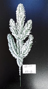 Crenguțe Artificiale de Brad cu Zăpadă, 28cm, 10/set